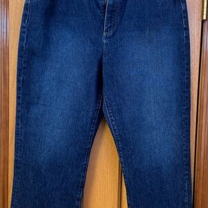 LOFT Women's Straight Leg Jeans in Dark Blue 32 14 straight